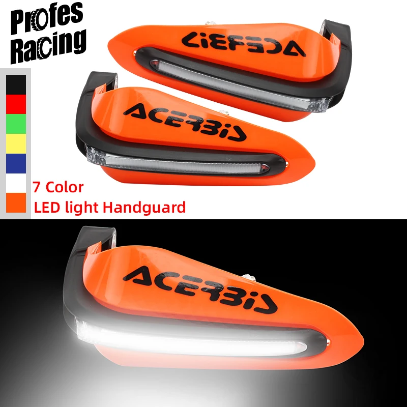 

LED Handguard Hand Guards Dirt Bike For Moto APRILIA PEGASO 650 SXV SR 150 RSV RSV4 RS50 TUONO V4 RS 125 SR 50 RS 50 Motorcycle