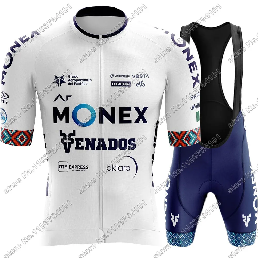 Pro Race Ar-Monex 2024 Cycling Jersey Set Mexico Clothing Short Sleeve Bicycle Shirt Road Bike Suit MTB Wear Shorts Maillot 3