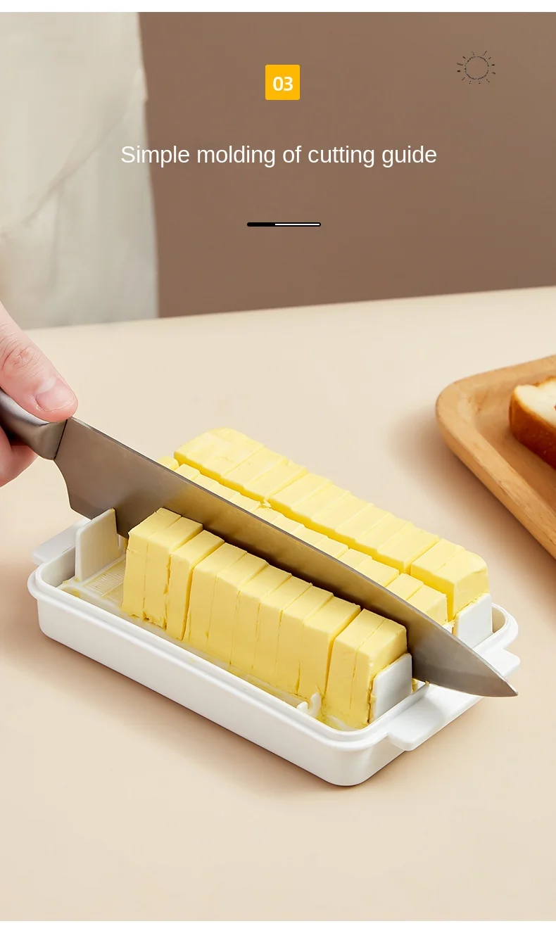 Description Picture 4 of itemButter Cutting Box Slicing Storage Baked Cheese Auxiliary Covered Knife Cutter Convenient household products simple Organizer