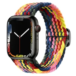 Braided Loop Elastic Watch Strap - Vibrant and Durable Design - 38 40 41 S10 - 42mm (Multicolor)
