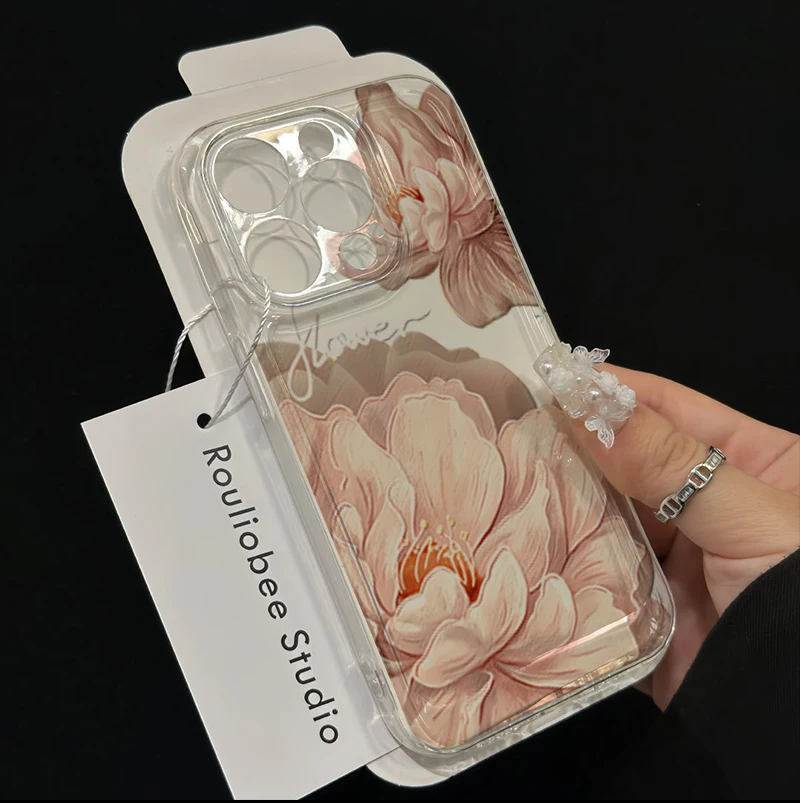 Pink Lily Flower Soft Clear Phone Case Cover
