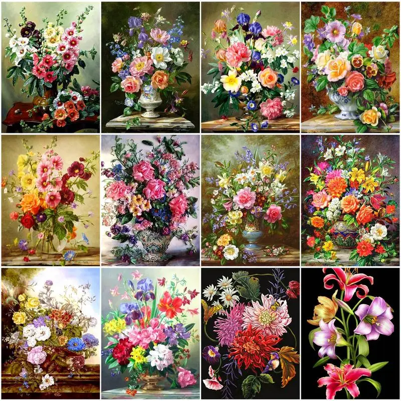 CHENISTORY Paint By Number Flowers And Fruits Drawing On Canvas Handpainted  Painting Art Diy Pictures By Numbers Kits Home Decor - AliExpress