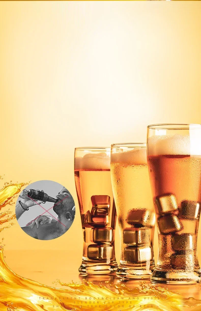 Description Picture 6 of item450ML True Wheat Beer Glasses, Pilsner Beer Glass, Craft Brew Lovers Glassware, Large Beer Glasses, Set of 4 Glasses