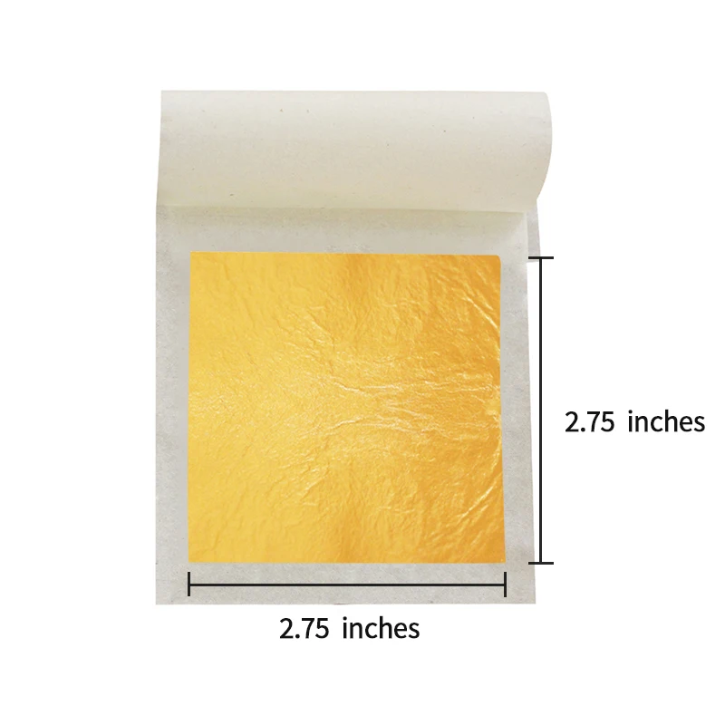 24K Gold Leaf Edible Gold Foil Sheets For Cake Decoration Facial Cover Arts  Crafts Paper Home 100PCS Real Gold Foil Gilding - AliExpress