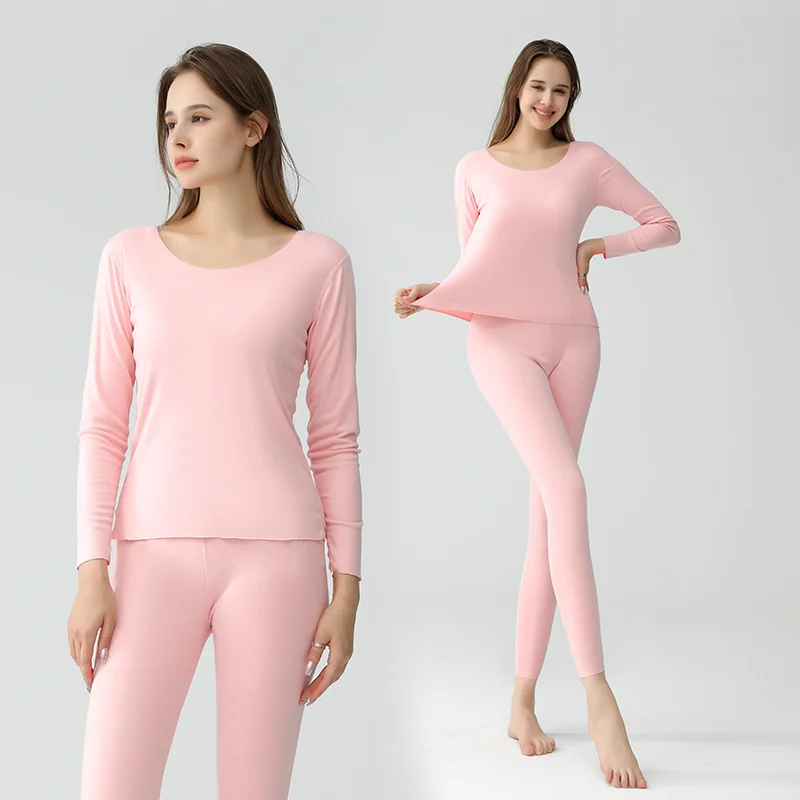New Winter Thermal Underwear Women Suit Long Sleeve Thick Second Thermal Female Warm Lingerie Body Shaped Slim Ladies 2 Pcs