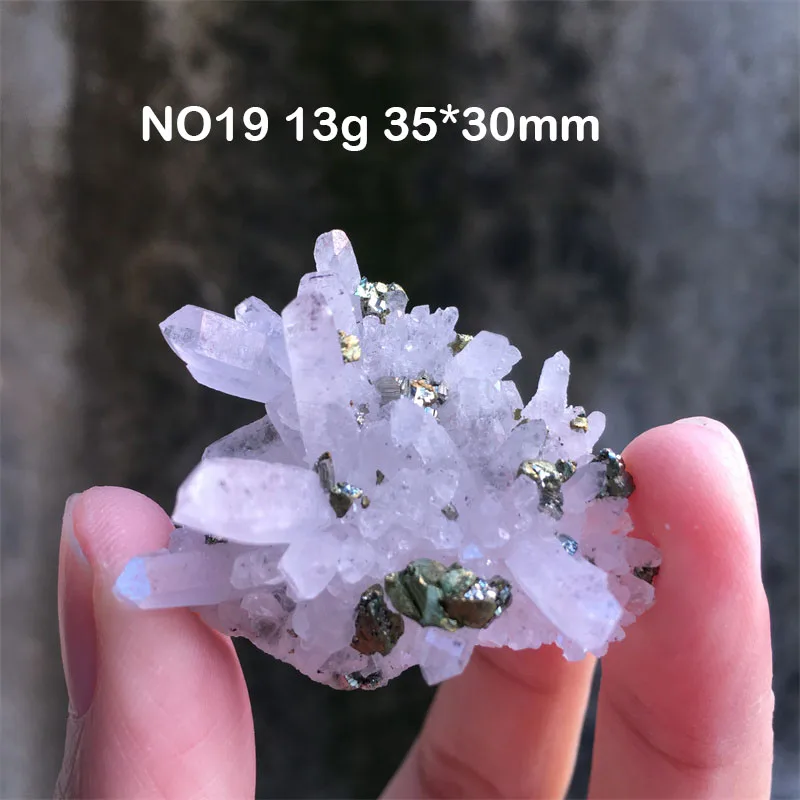 100% Natural White Crystal Quartz With Pyrite Or Chalcopyrite Symbiotic Specimen Cluster Home Decor Meditation Energy Healing 5