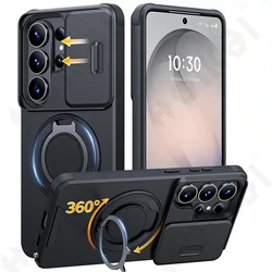 Ultimate Armor 360° Protective Case with Sliding Camera Cover and Support Ring - Samsung S26 Plus (Black)