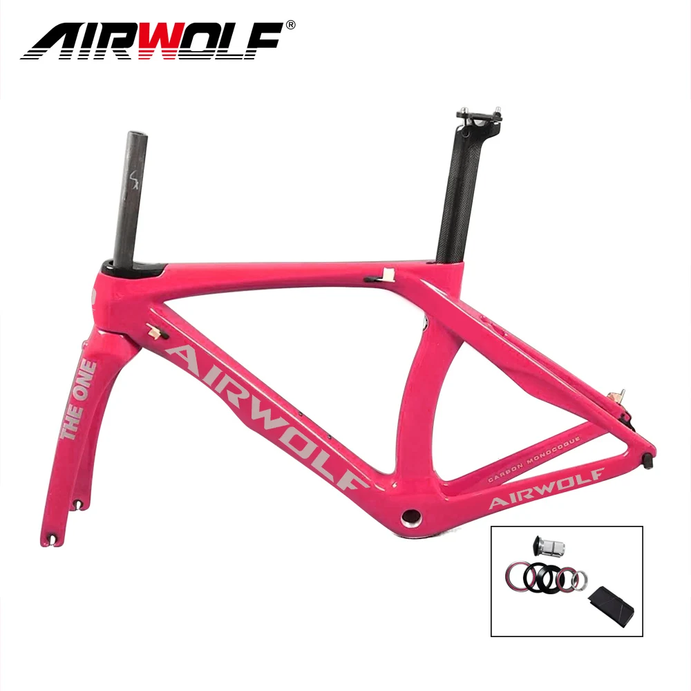 Airwolf 700C Telaio Da Strada In Carbonio Bsa U | V Freni In Carbonio Telai Bici Da Strada Frameset Della Bicicletta Raod Xxs Xs S M L Xl Muticolor Te