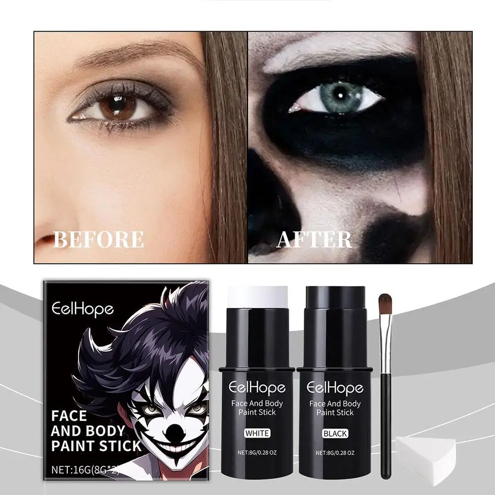 Maquiagem de Halloween Preto e Branco: O Guia Definitivo para um Look  Impactante e Duradouro, image size:1001x1001