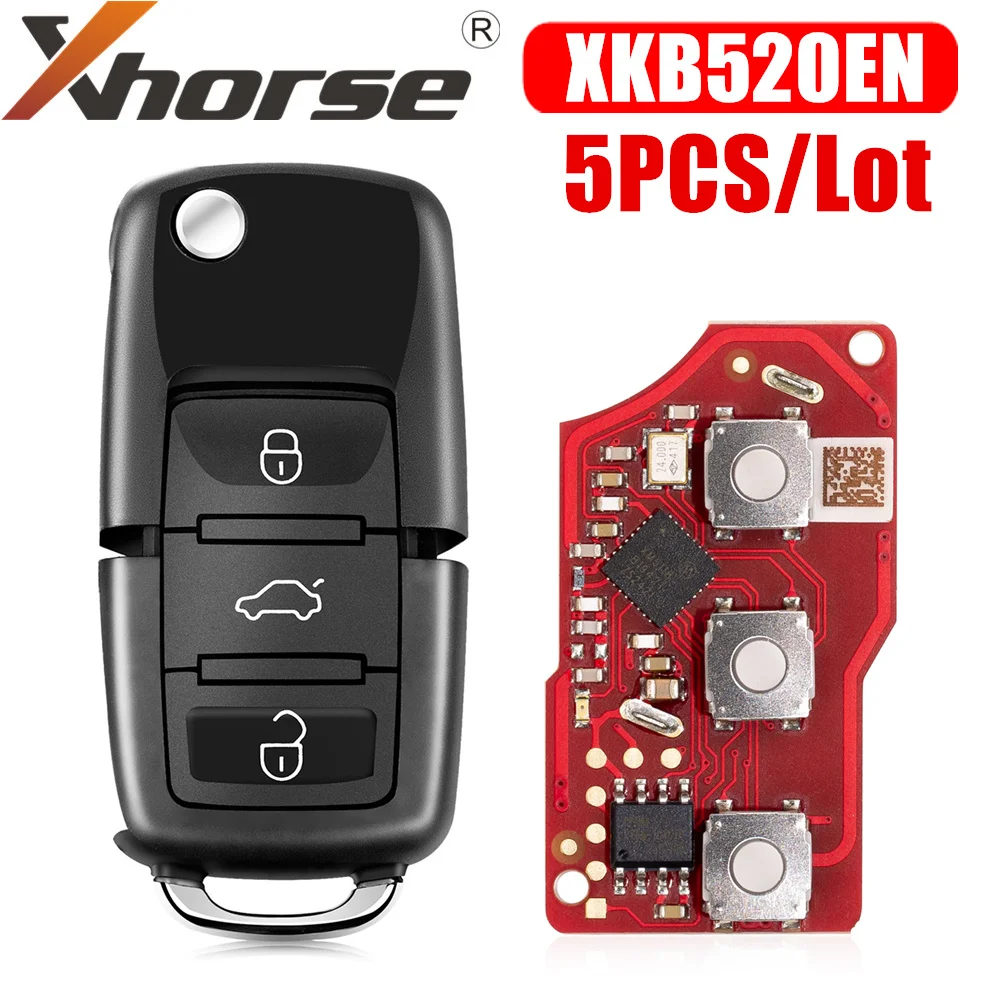 Key fob programming tool key programmer Xhorse XKB520EN 2nd Generation XKB501EN Wire Remote Key B5 Type 5pcs/lot Support Wireless Programming