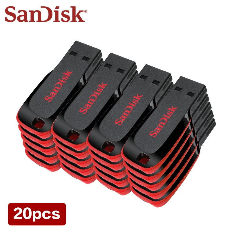 Sandisk Cz50 20 Pieces 128gb Usb 2.0 Pendrive 64gb 16gb Usb Flash Drive