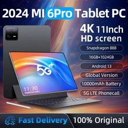 2024 oryginalna globalna wersja Android 13 Tablet HD 4K 16GB + 1TB Snapdragon 888 tablety PC 5G podwójna karta SIM WIFI Pad 6 Pro Mi Tab