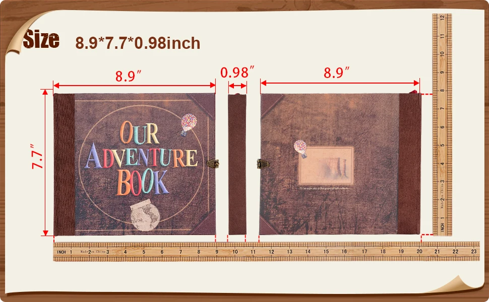 MyGiftHome Our Adventure Book Scrapbook Photo Album 146 Pages