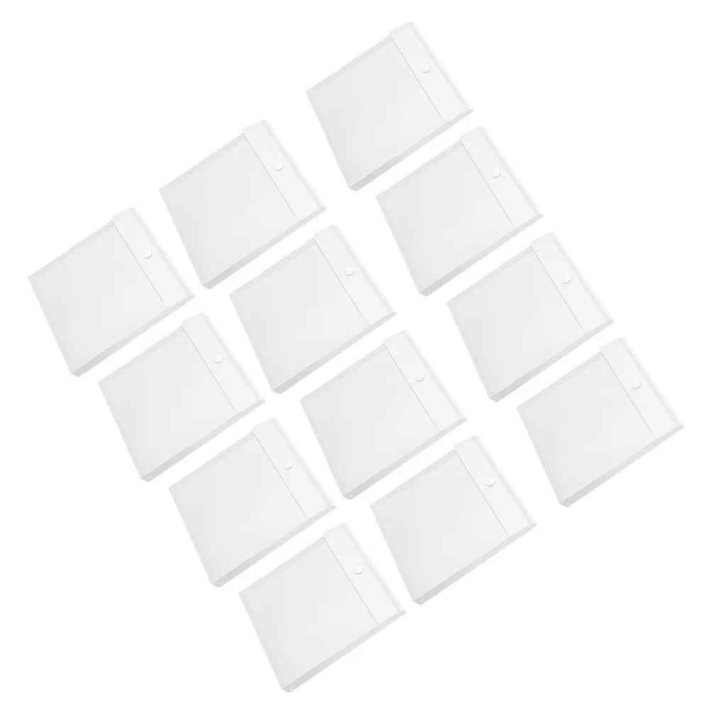 12Pcs 투명 종이 파일 정리 가방 스크랩북 공예 종이 비닐 사진 보관 용품을위한 플라스틱 문서 폴더