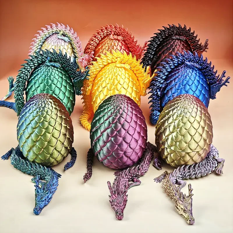 YILCER Huevo de Dragón Impreso en 3D de 12, Juguetes Fidget de Huevo de Dragón de Cristal Articulado Misterioso, Juguete de Animales Sorpresa de Impresión 3D para Niños Adolescentes Niños y YILCER Huevo de Dragón Impreso en 3D de 12, Juguetes Fidget de Huevo de Dragón de Cristal Articulado Misterioso, Juguete de Animales Sorpresa de Impresión 3D para Niños Adolescentes Niños y