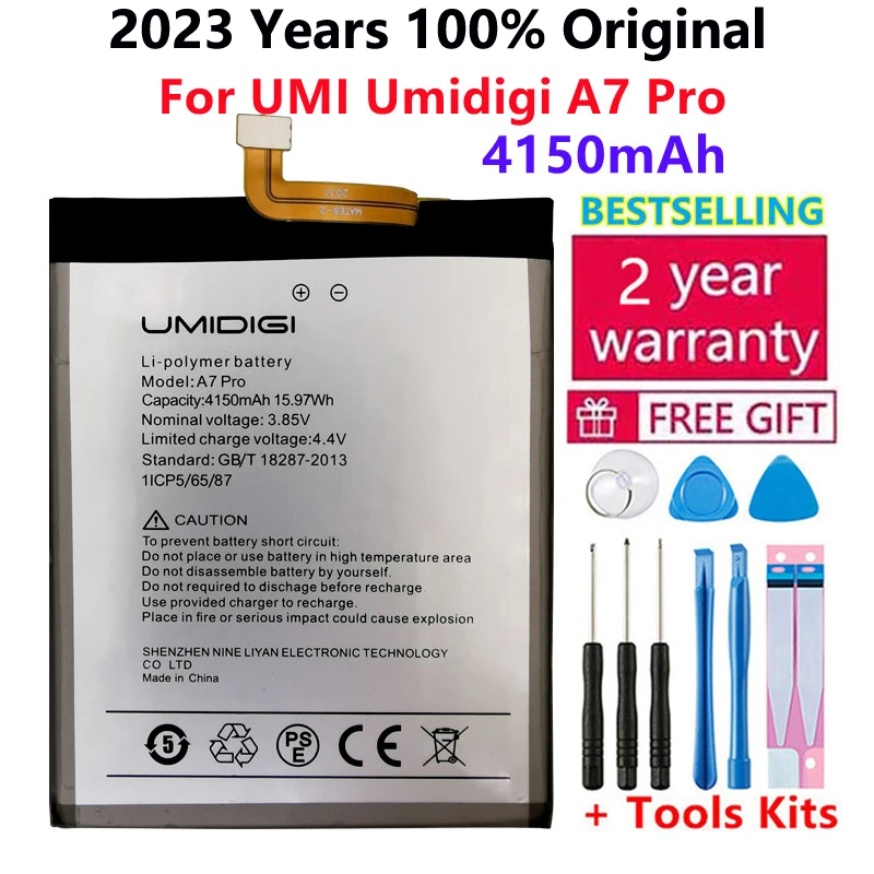 

100% Original NEW A7 Pro Battery 4150mAh for UMI Umidigi A7 Pro A7Pro Mobile Phone Bateria High Quality Li-polymer Batteries