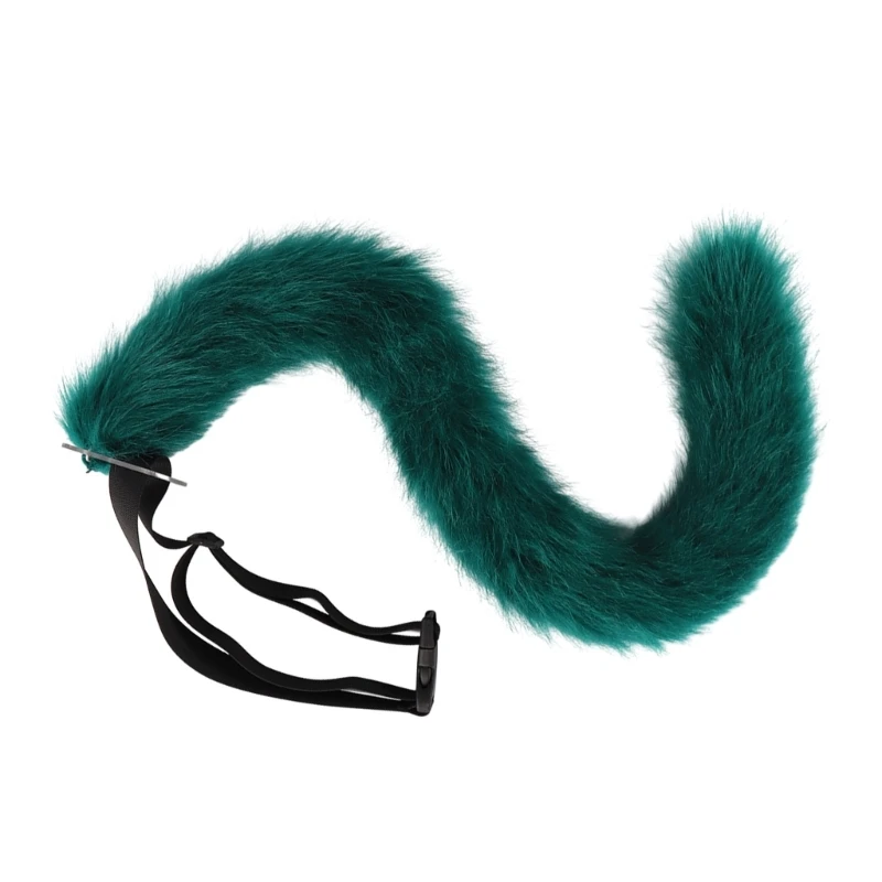 

L93F Animal Cosplay Costumes Faux Furs Cat Foxes Wolf Furry Tail and Ear Headband Set