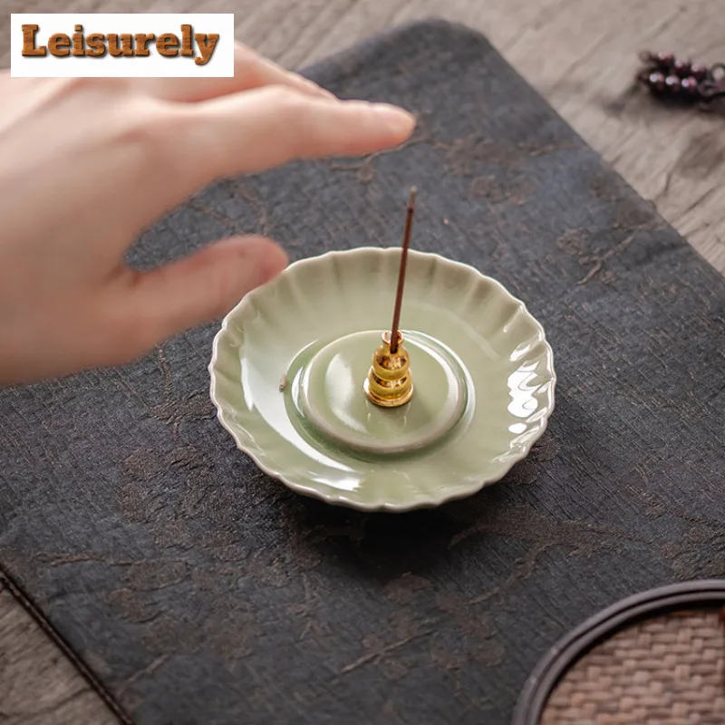 Celadon Incense Holder Water Fountain Decoration Incense Burners Mosquito Incense Holder Consecrate Censer Teaset Decoration