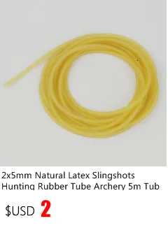 Natural Latex Slingshots Rubber Tube 0.5/1/2/3/4/5M for Hunting Shooting High Elastic Tubing Band Accessories 2mmX5mm Diameter