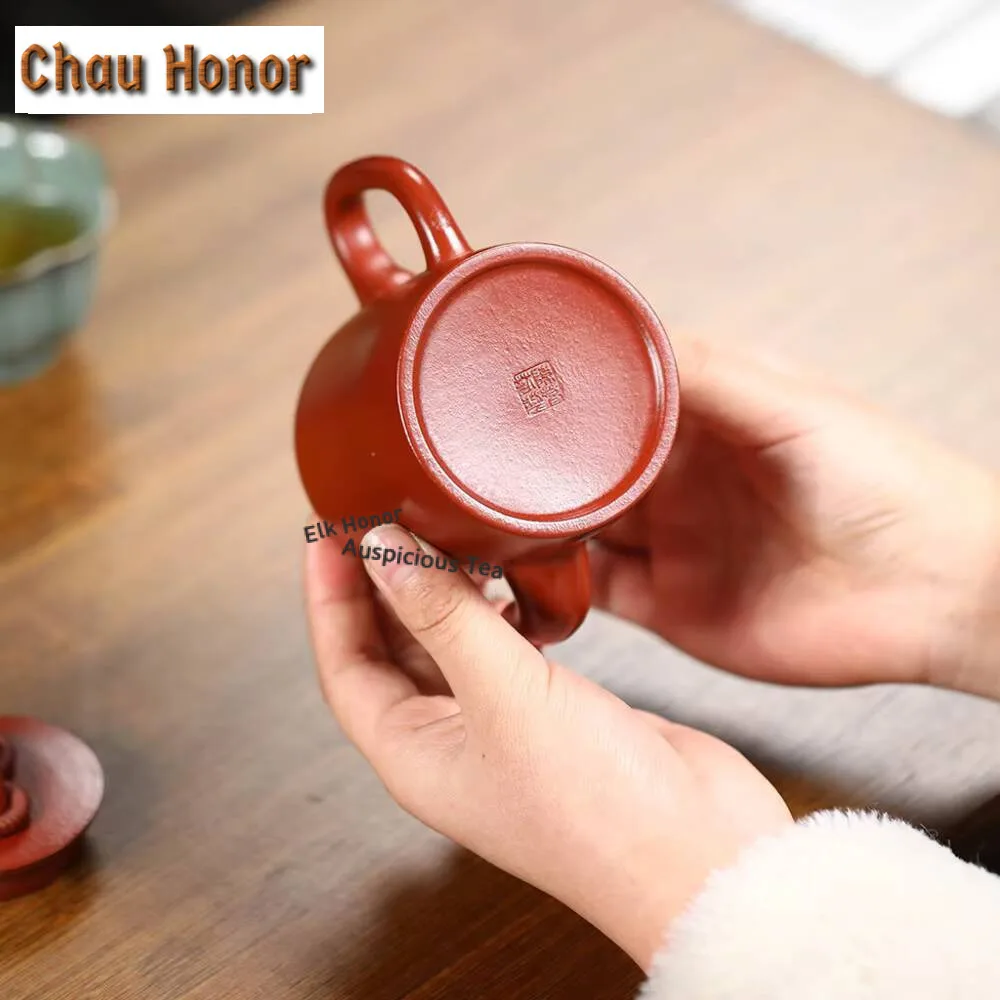 240ml Master Handmade Yixing Purple Clay Teapot Dahongpao Double Ring Beauty Kettle Custom Filter Tea Set Chinese Zisha Tea Pot