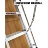Aluminum Attic Ladder - Lightweight and Portable, 375-pound Capacity Convenient Access to Your Attic Fits 7'8"-10'3" Ceiling 6