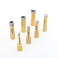 Livraison gratuite disponible Scie cloche pour le perçage de carreaux de marbre, à filetage M10, diamant brasé, mèche de perçage pour céramique, granit, marbre, porcelaine, brique 5