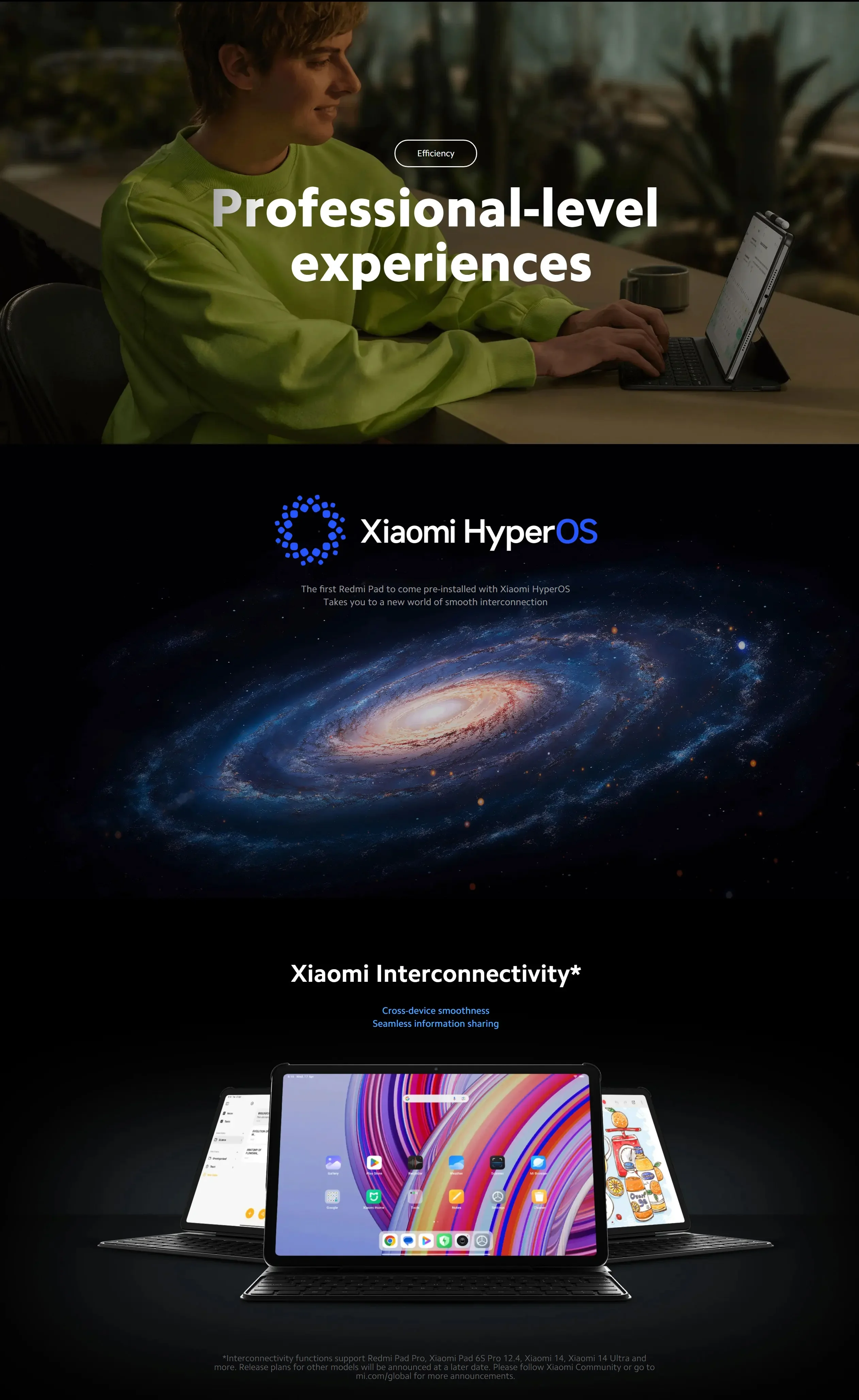 UK Version Xiaomi Redmi Pad Pro 12.1" 120Hz 2.5K Display 10000mAh Battery Snapdragon 7s Gen 2 CPU 33W fast charge 8MP Camera