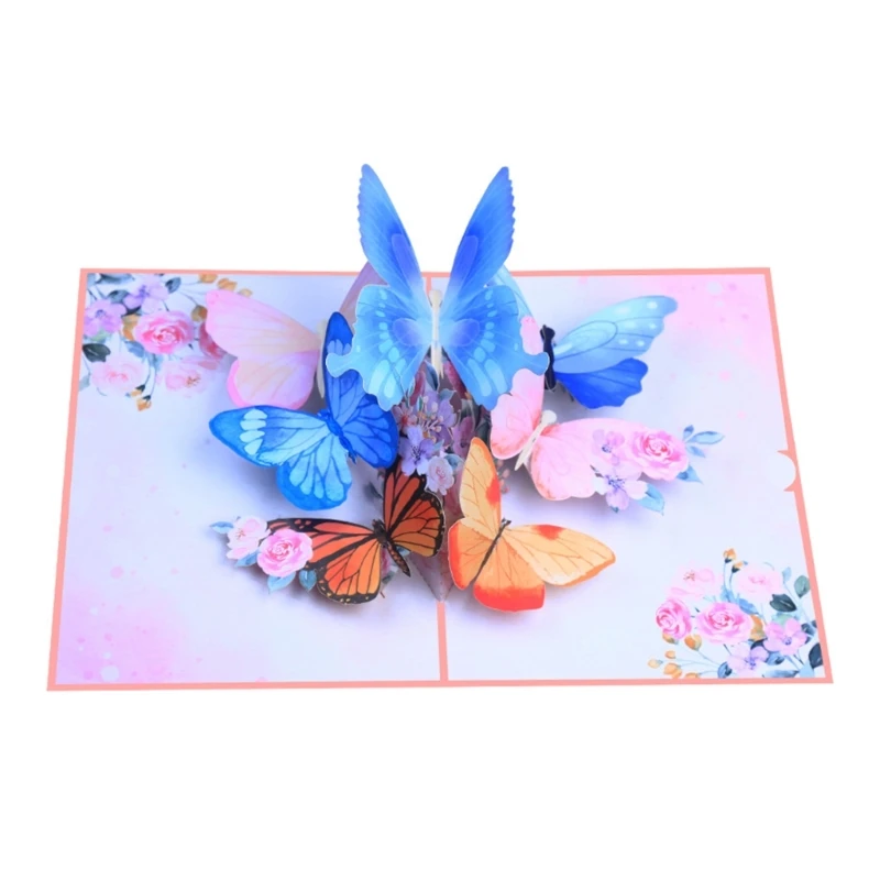 

3D Greeting Card Flying Butterfly Meassage Card Household Supplies new arrival