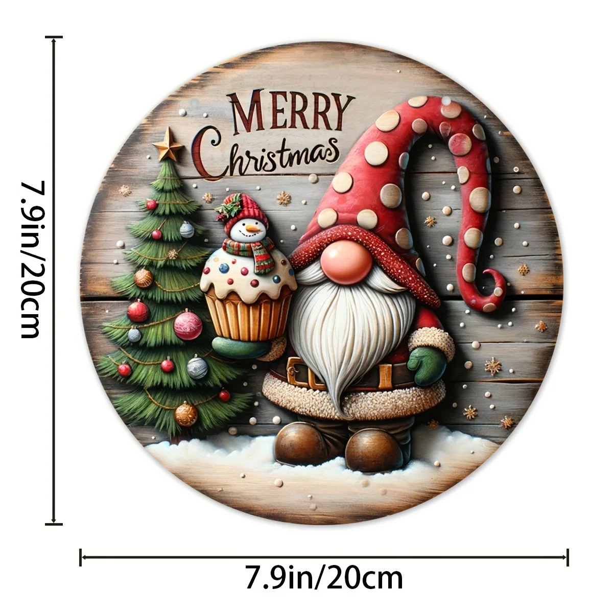 1/2Pcs Christmas Wooden Laminated sign Hanging Wooden Door Sign round Christmas tree decoration front door welcome sign pendant