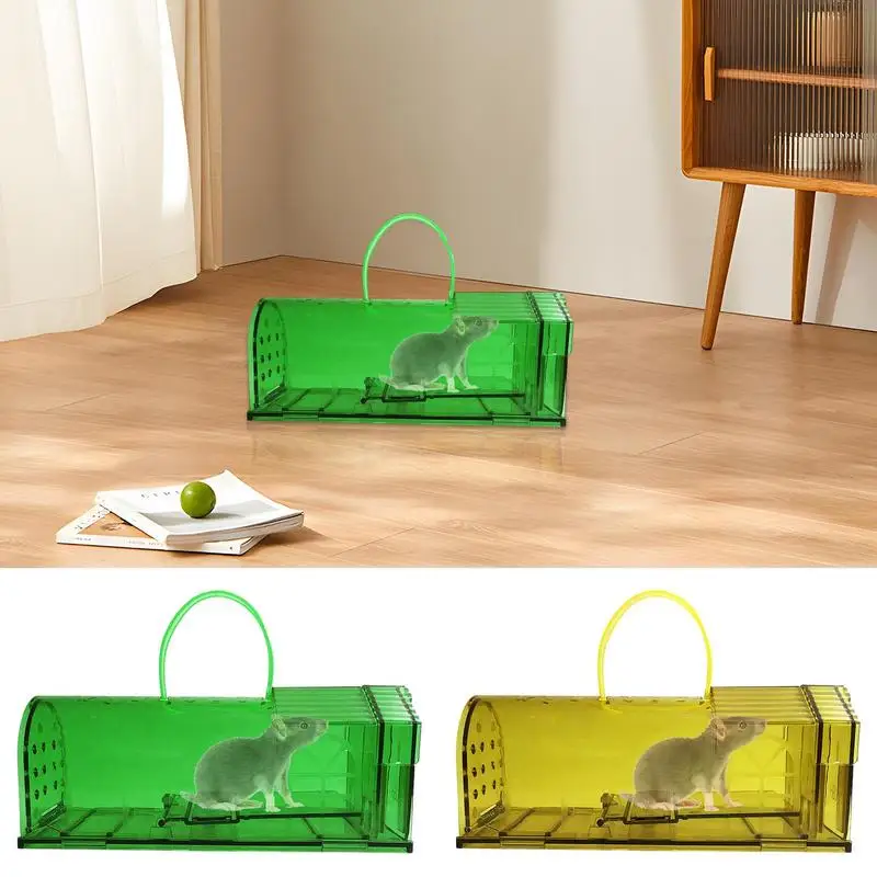 

Humane Mouse Trap 2-Piece Transparent Mouse Boxes Traps for Indoor Kitchen Accessories Catch and Release Mouse Traps Small Live