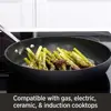 HA1 Hard Anodized Non Stick Fry Pan Set 3 Piece, 8, 10, 12 Inch, Induction, Oven Broiler Safe 500F, Lid Safe 350F, Skil 4