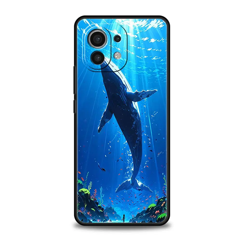 Ocean Whale Shark Swimming Soft TPU Phone Case