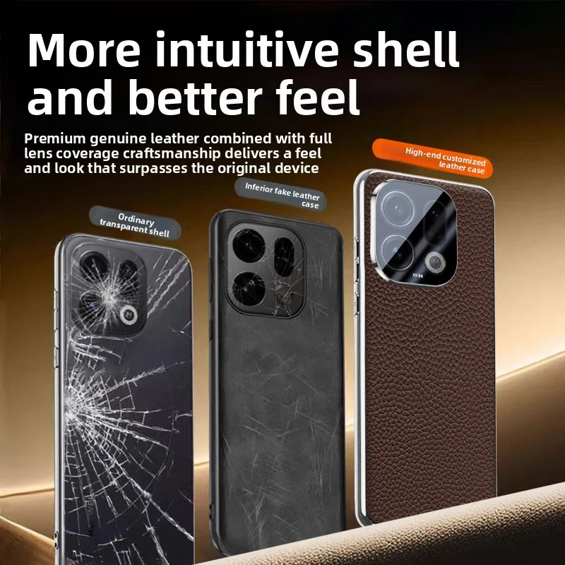 Lychee Pattern Luxury PU Leather Soft Edge All-Inclusive Protection Case