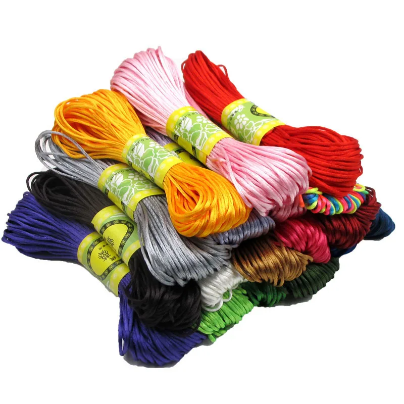 Bulk Nylon Satin Cord for DIY Knotting and Jewelry Making - 1.5mm Thickness