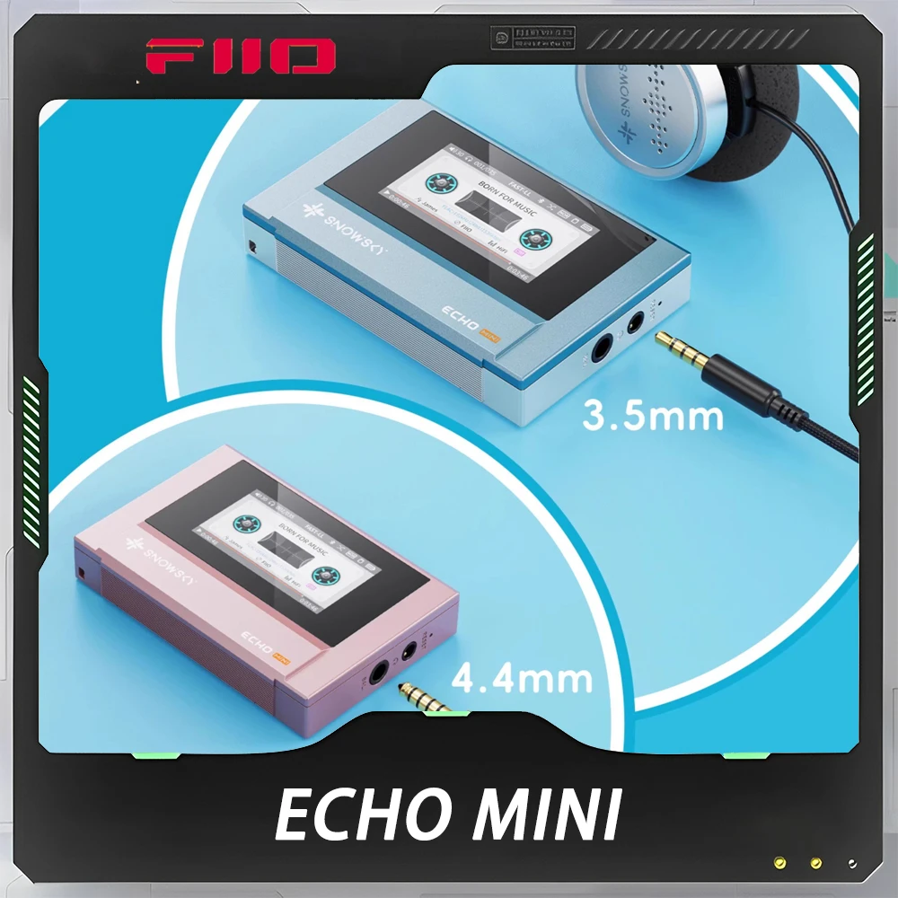 FiiO/SnowSky Echo 미니 MP3 음악 플레이어 재생 3.5mm/4.4mm 헤드폰 출력 블루투스 HiFi 순수 음악 플레이어 맞춤 선물