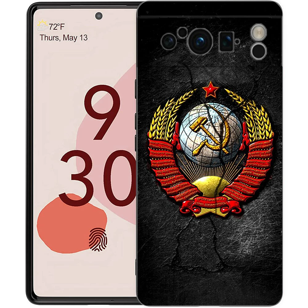 Retro Soviet-Inspired Shockproof Silicone Phone Case Cover