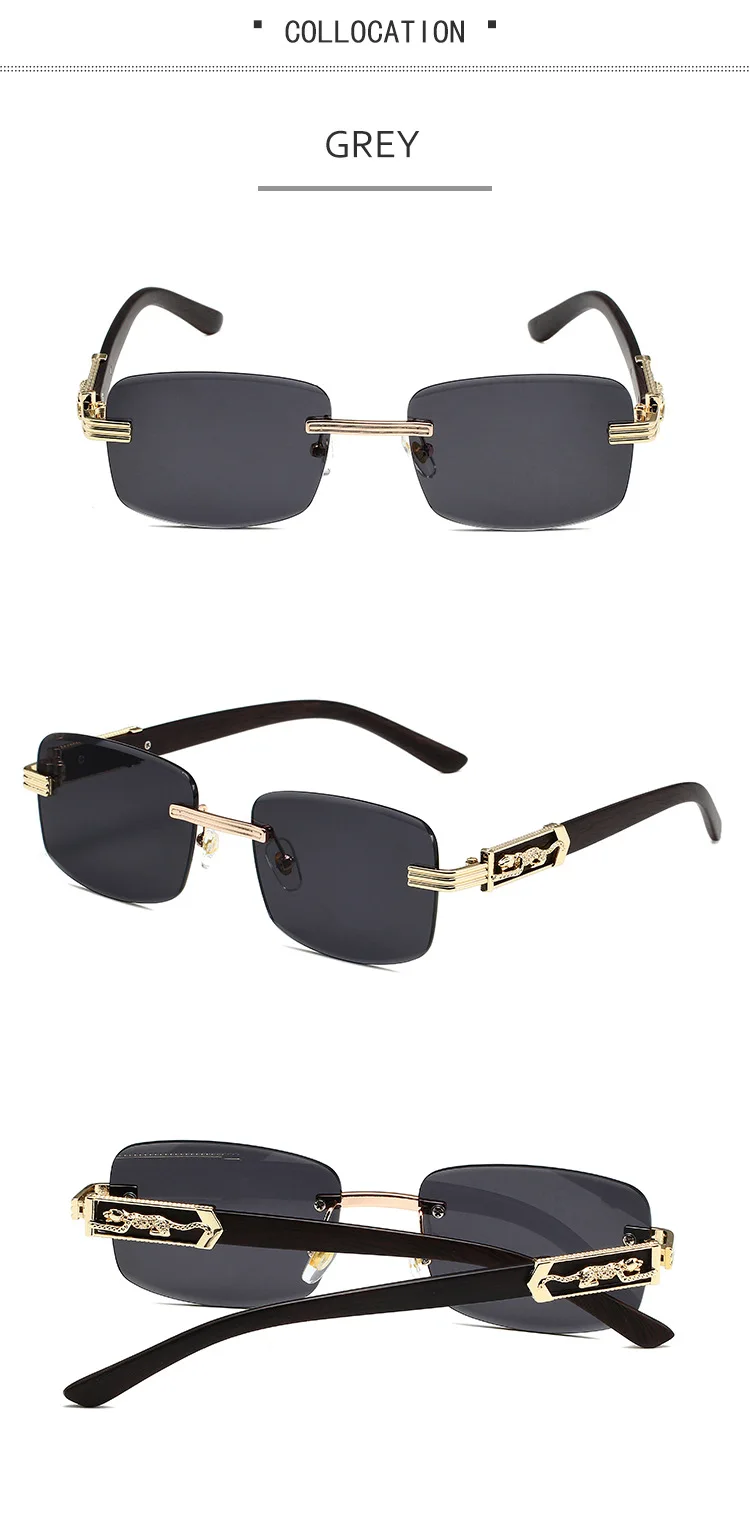 Diamond Cut Edge Sunglasses Vintage Men's Sunglasses Wood Style_voghion.com