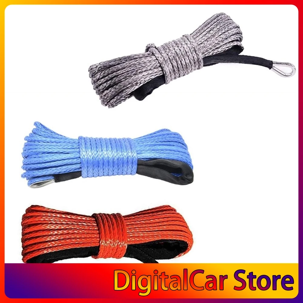Masin Rope 7700lbs-Electric-Winch-Rope-Nylon-Rope-High-Strength-Fiber-Rope-6mmx15m ...