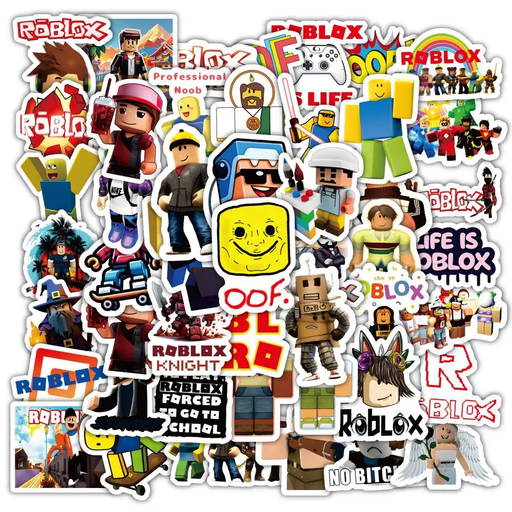 Roblox Stickers 60 Pcs Cartoon Game Character Waterproof Vinyl Decals ...