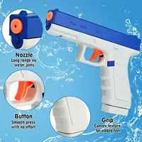 Cool No Manual Loading Required Water Gun Squirt Water Blaster Toy Without Charge Summer Swimming Pool Beach Fighting Play 13cm 2