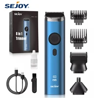Sejoy Electric Hair Clippers Nose Hair Trimmer For Man Ears Cordless Men's Beard Trimmer Kit 8 in 1 1