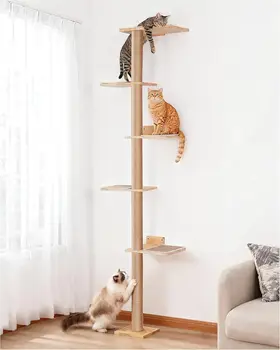 Tall Adjustable Wall-Mount Cat Tree 1