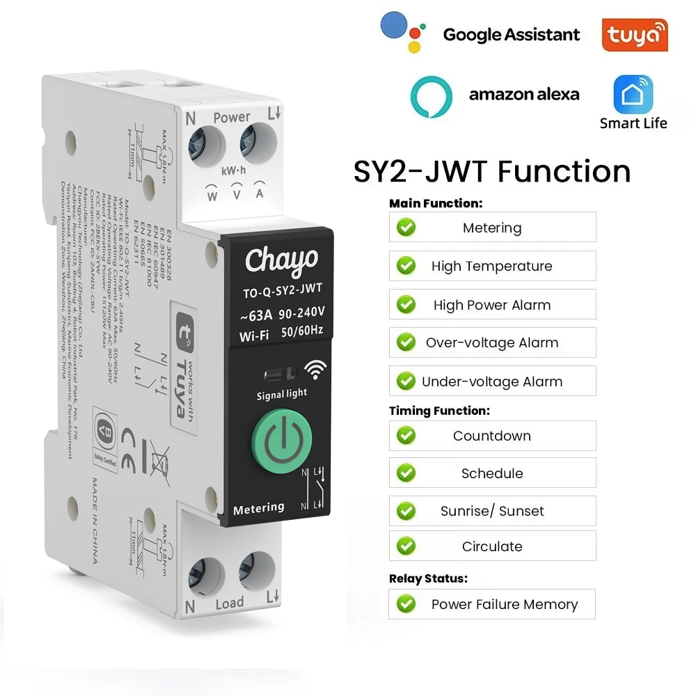 Smart WiFi-Enabled Circuit Breaker with Energy Monitoring and Remote Control