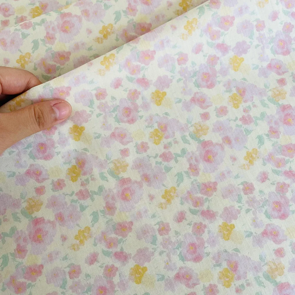 Reine Baumwolle Floral Sommer Nähen Stoff DIY Kinder Tragen Tuch Machen Baby Kleid Dekoration Hause – Detail 11