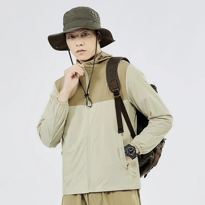 Summer Sunscreen Clothing UPF50+Casual Outdoor Loose Breathable Mountaineering Fishing Jacket Fashion Versatile Men's Coat