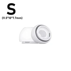 Soft Silicone Noise-Reducing Ear Tips with Protective Cover - 1 Pair (White-S)