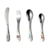 Tableware Set Food Training Spoon Dessert Spoon for Children Feeding Spoon Fork Baby Gadgets Children's Cutlery for Kids 2