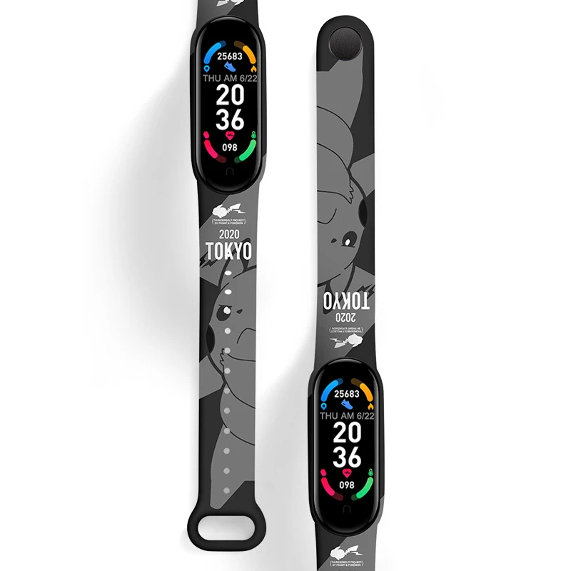Original 2022 Pokemon Pikachu Smart Digital Watch Rechargeable Smart Bracelet Sports Bracelet Children's Birthday GiftClock