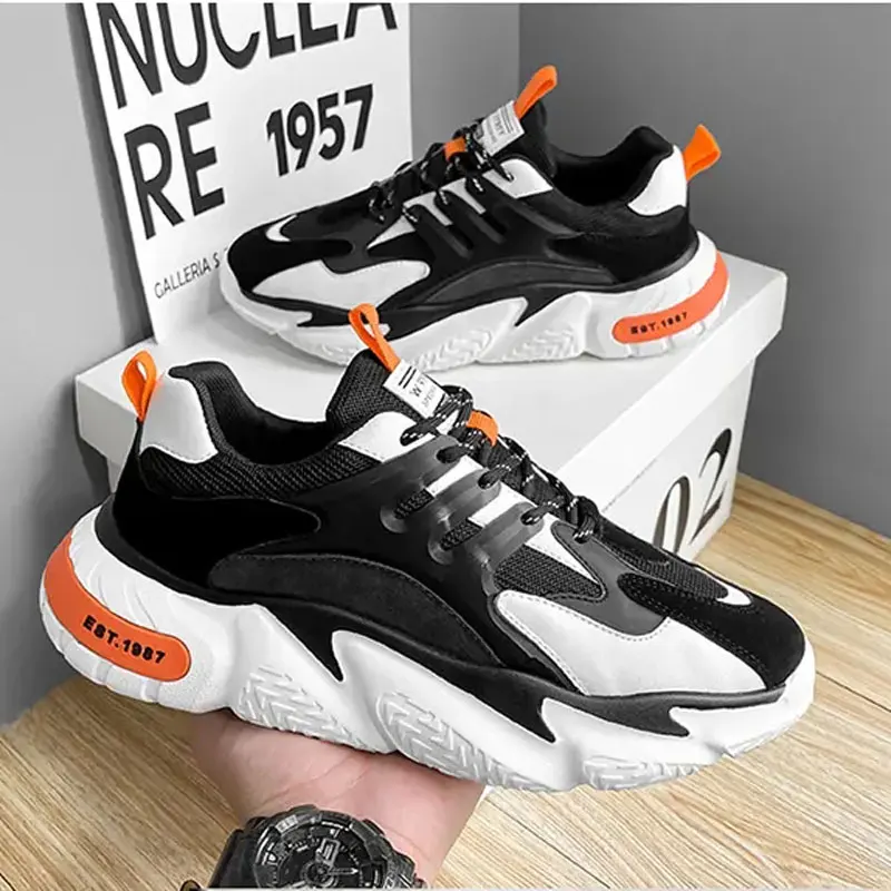 

Men's Trendy Low-top Sneakers Mesh Breathable Heightening Casual Sports Male Shoes Outdoor Sports Non-slip Comfortable Sneakers