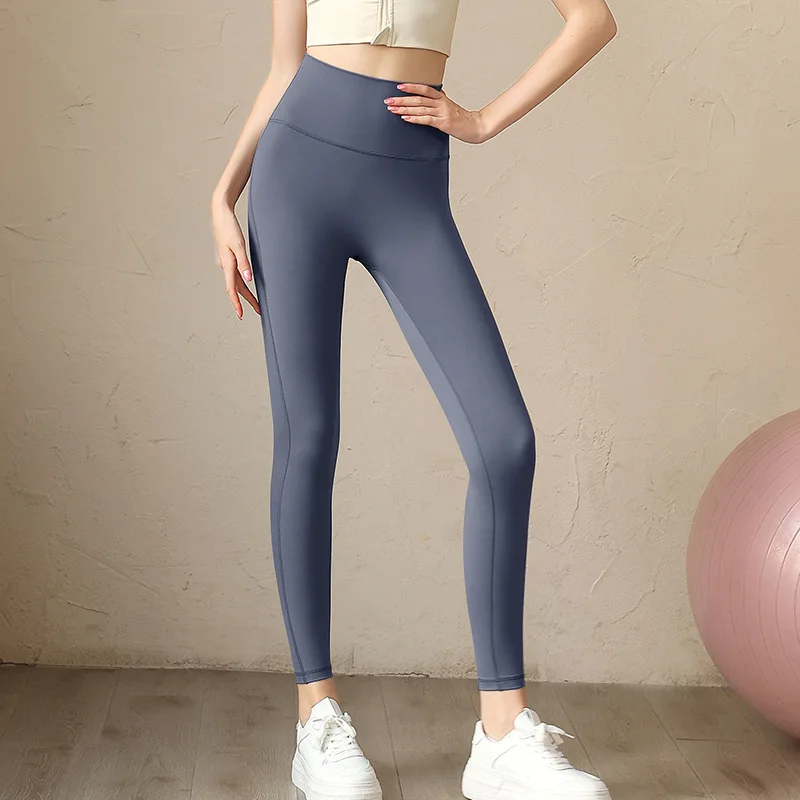 

AL Logo Sports Pants Women's High Waist Yoga Pants Honey Peach Lift Hip Nude Feel Pants Quick Dry Tight Fitness Pants